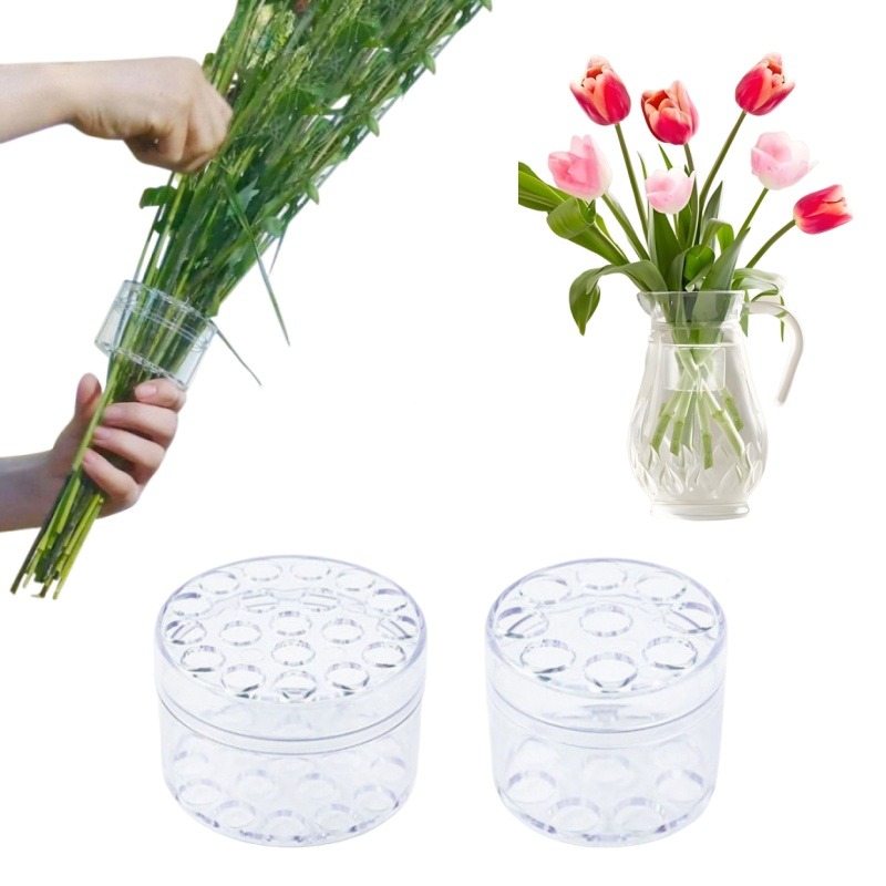 Florist Supply Bulk - Spiral Stem Holder Sturdy Clear Flower
