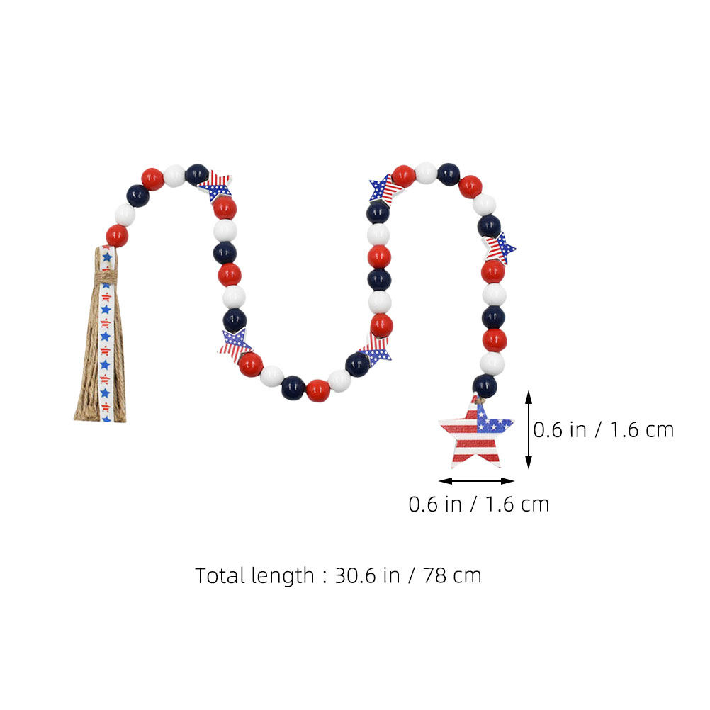 Patriotic Wood Bead Garland In - đánh giá và giá Twine Jute Natural