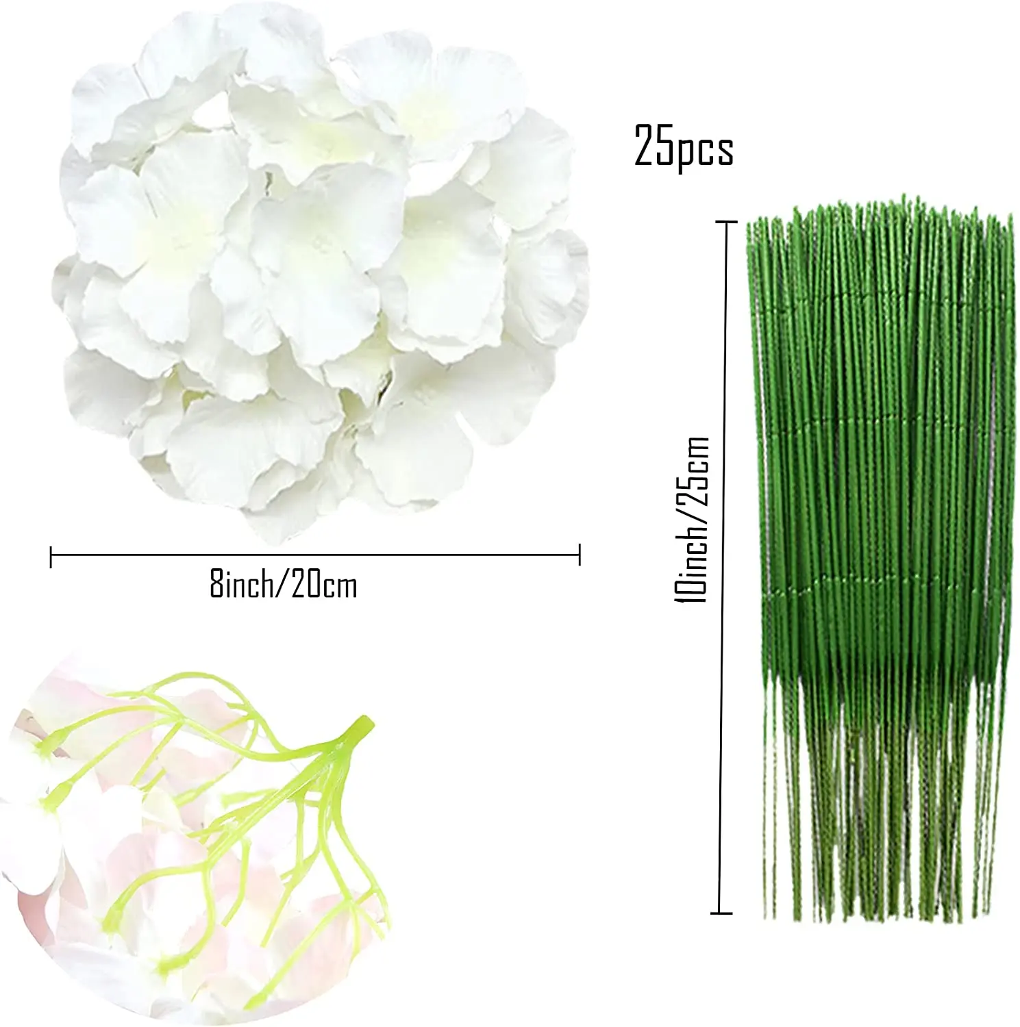 8 inch Big Silk Hydrangea Head - đánh giá và giá Florist Supply Bulk