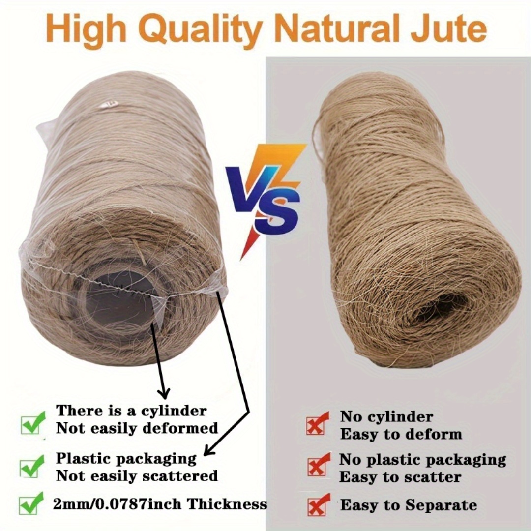 Natural Vintage Rope Jute Ribb - đánh giá và giá Twine Jute Natural