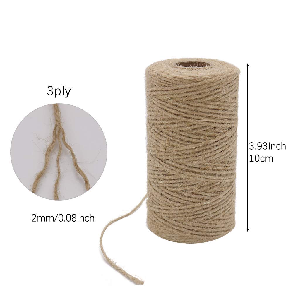 2Pcs X 333 Feet 2Mm 3Ply Jute  - đánh giá và giá Twine Jute Natural
